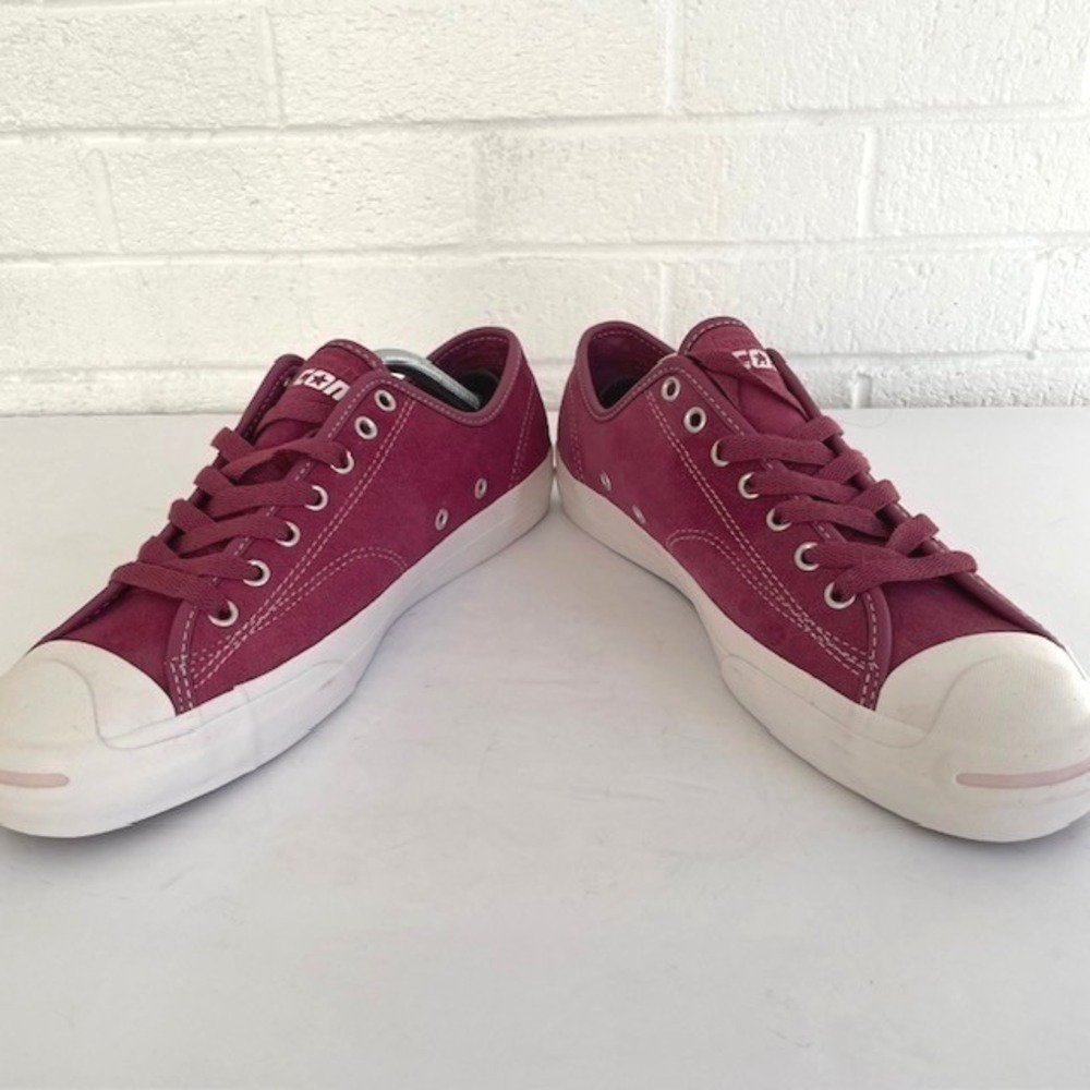 Converse CONS Jack Purcell Suede Low Top Sneakers Pink Men 7.5 Women 9 - Picture 4 of 10